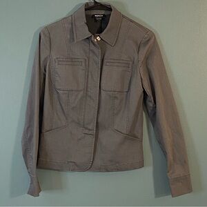 WORTH Jacket Blazer Womens‎ 2 Gray Cotton Blend